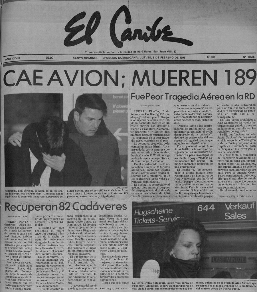 El Caribe-portada-Birgenair-301